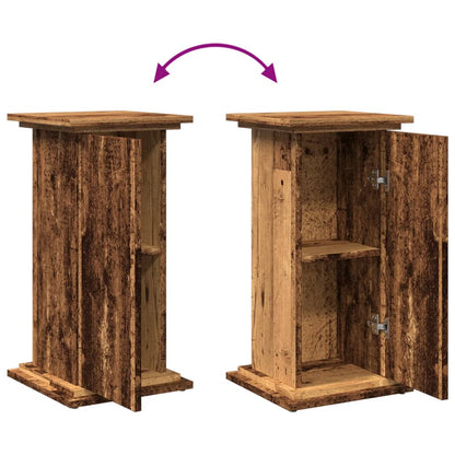 Espositore con Portaoggetti Legno Antico 31x30x60 cm Truciolato - homemem39