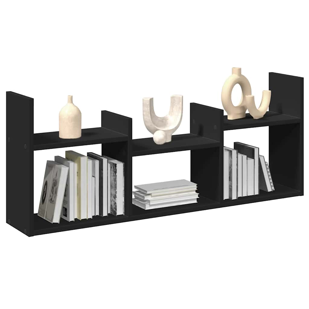 Mobile a Parete 100x18x40 cm Nero in Legno Multistrato | homemem39
