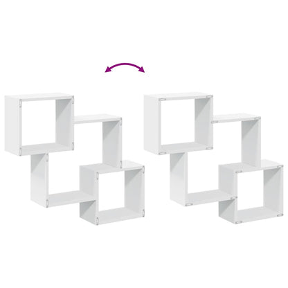 Mobile a Parete 78x18x71 cm Bianco in Legno Multistrato | homemem39