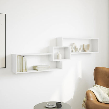 Mobile a Parete 158x18x53 cm Bianco in Legno Multistrato | homemem39