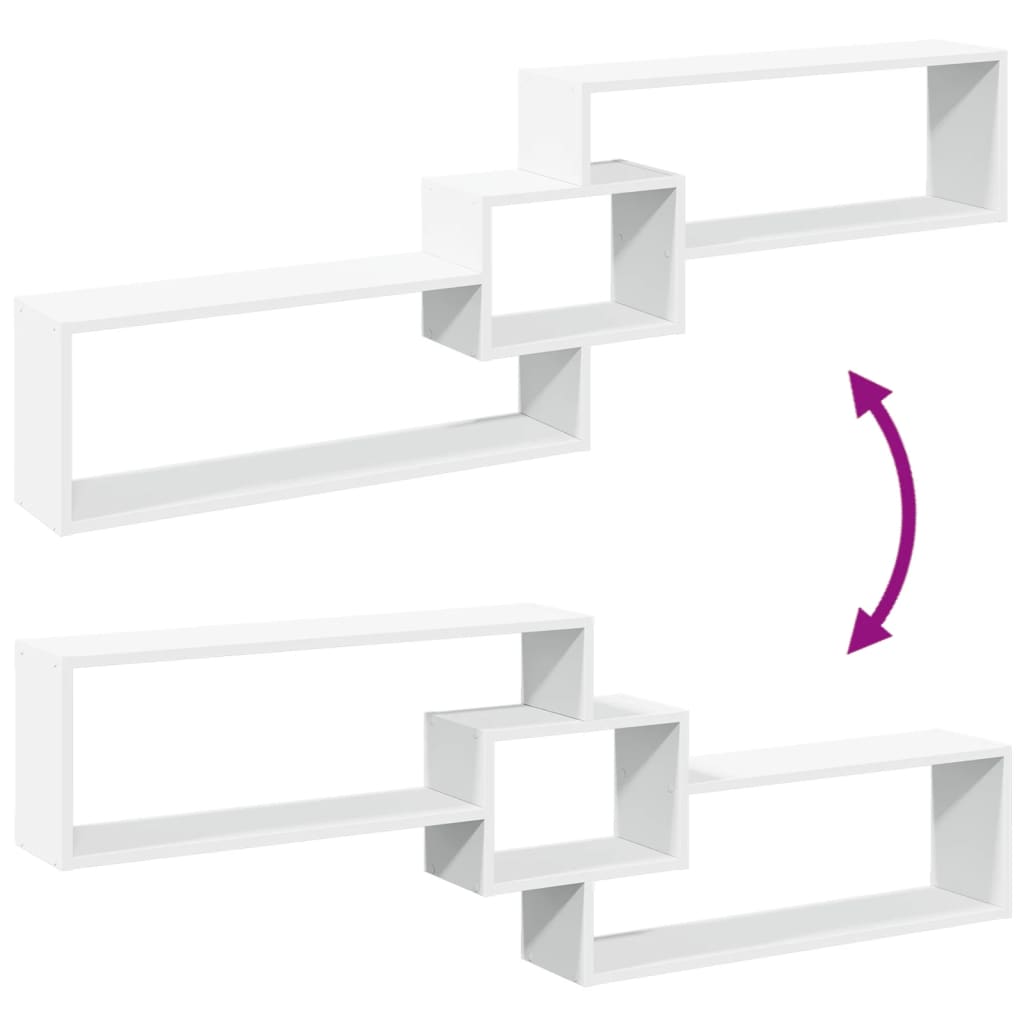 Mobile a Parete 158x18x53 cm Bianco in Legno Multistrato | homemem39