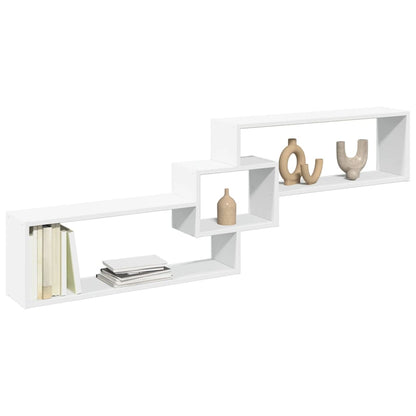 Mobile a Parete 158x18x53 cm Bianco in Legno Multistrato | homemem39