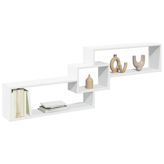 Mobile a Parete 158x18x53 cm Bianco in Legno Multistrato | homemem39