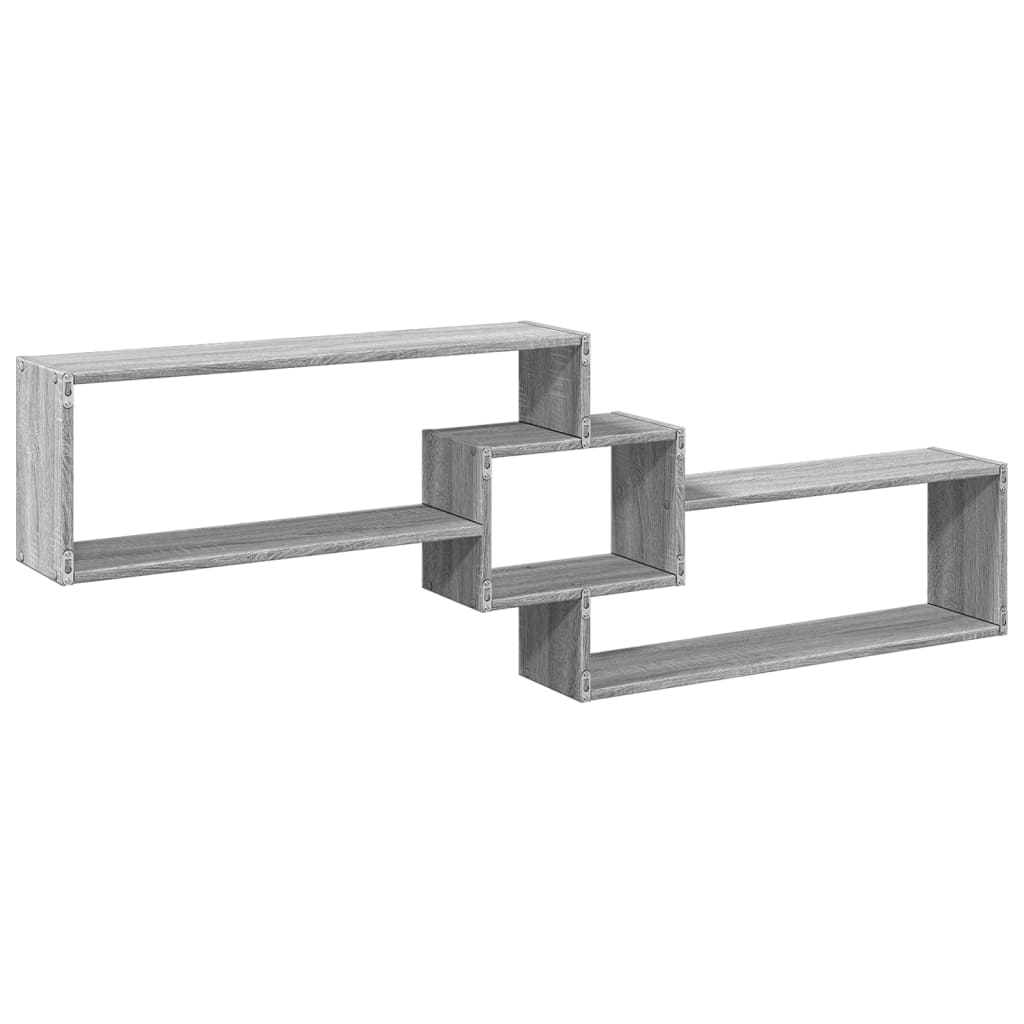 Mobile a Parete 158x18x53 cm Grigio Sonoma in Legno Multistrato