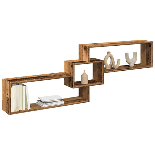 Mobile a Parete 158x18x53 cm Legno Antico in Legno Multistrato | homemem39