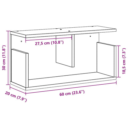 Mobile a Parete 60x20x30 cm Nero in Truciolato | homemem39
