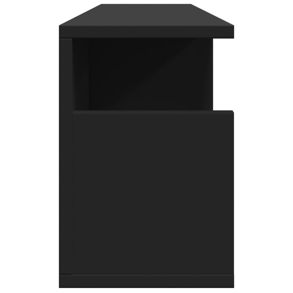 Mobile a Parete 80x20x30 cm Nero in Legno Multistrato | homemem39