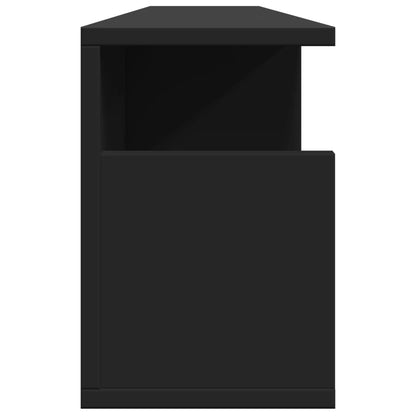 Mobile a Parete 100x20x30 cm Nero in Legno Multistrato | homemem39