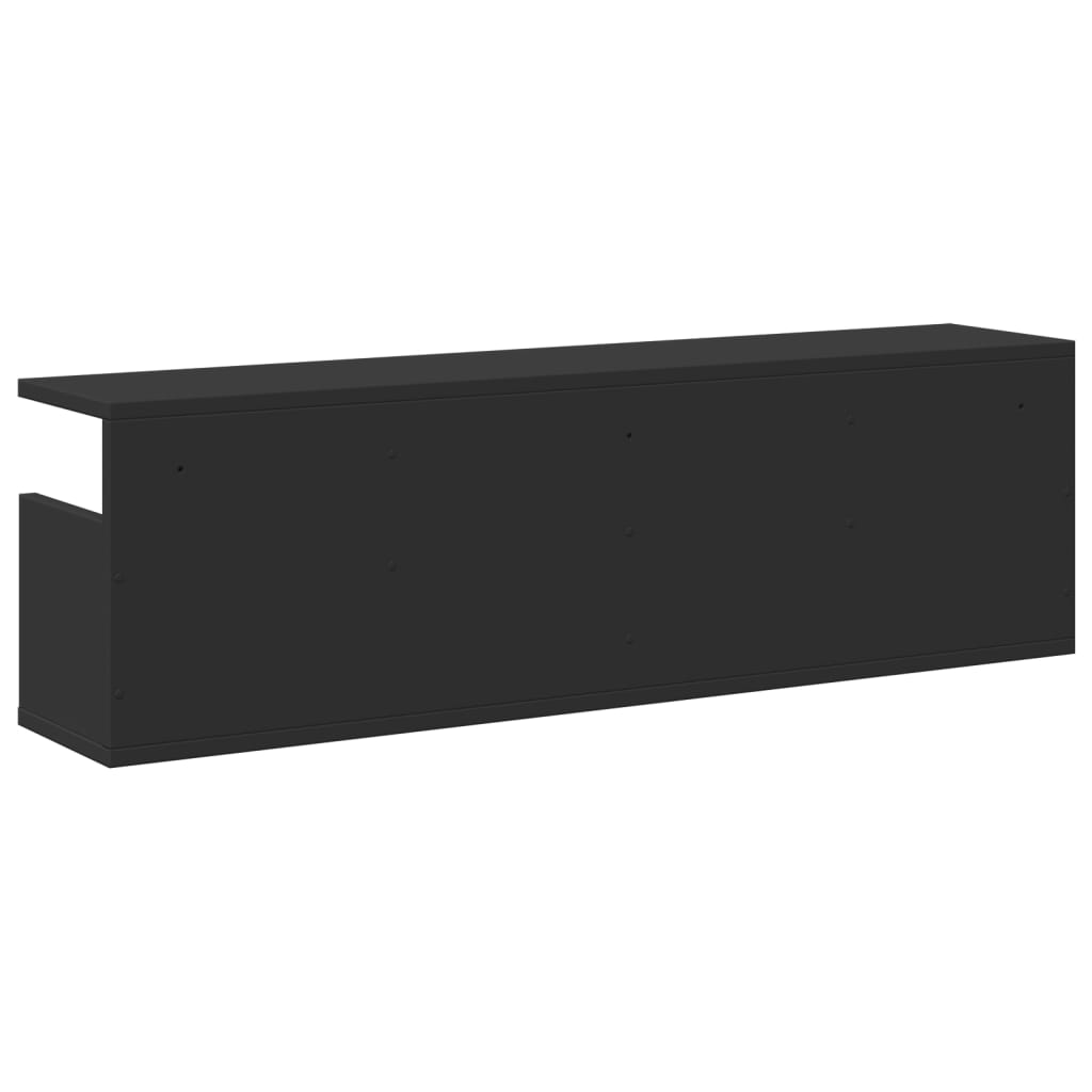 Mobile a Parete 100x20x30 cm Nero in Legno Multistrato | homemem39