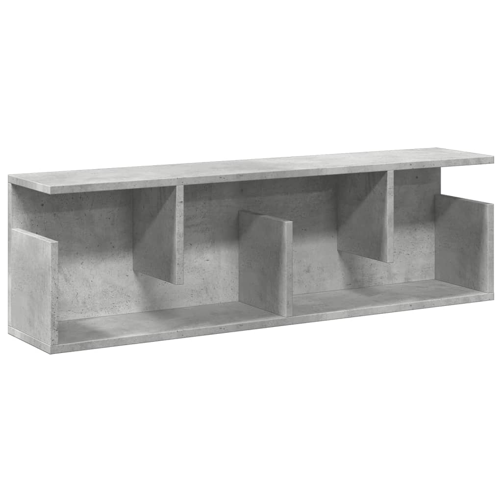 Mobile a Parete 100x20x30cm Grigio Cemento in Legno Multistrato | homemem39
