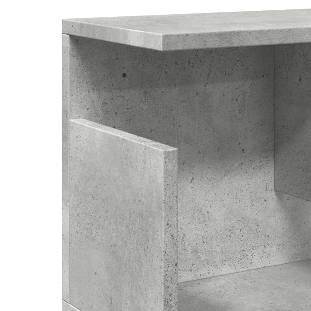 Mobile a Parete 100x20x30cm Grigio Cemento in Legno Multistrato | homemem39