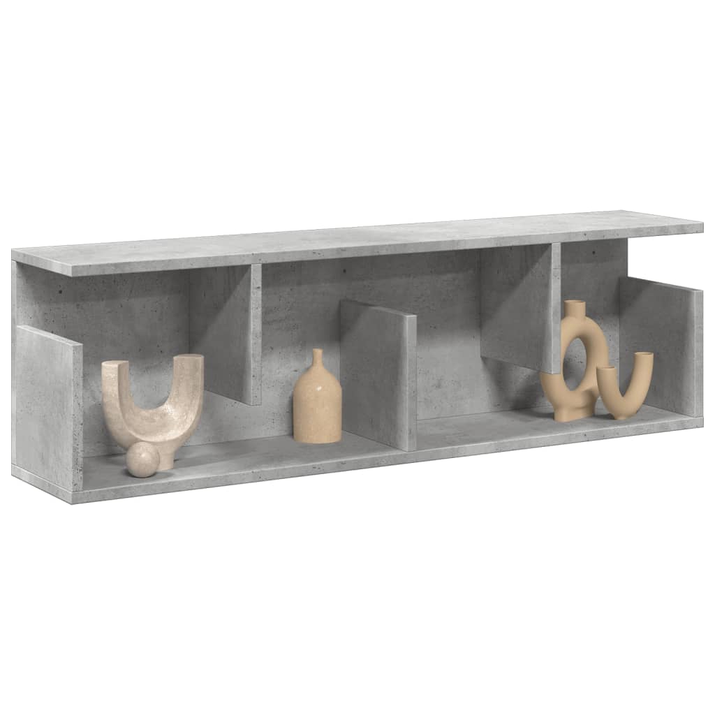 Mobile a Parete 100x20x30cm Grigio Cemento in Legno Multistrato | homemem39