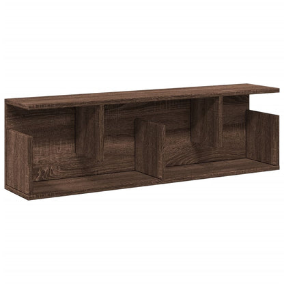 Mobile a Parete 100x20x30cm Rovere Marrone in Legno Multistrato