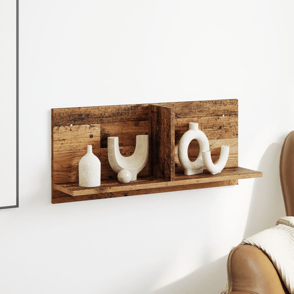 Mobile a Parete 70x16,5x30 cm Legno Antico in Legno Multistrato
