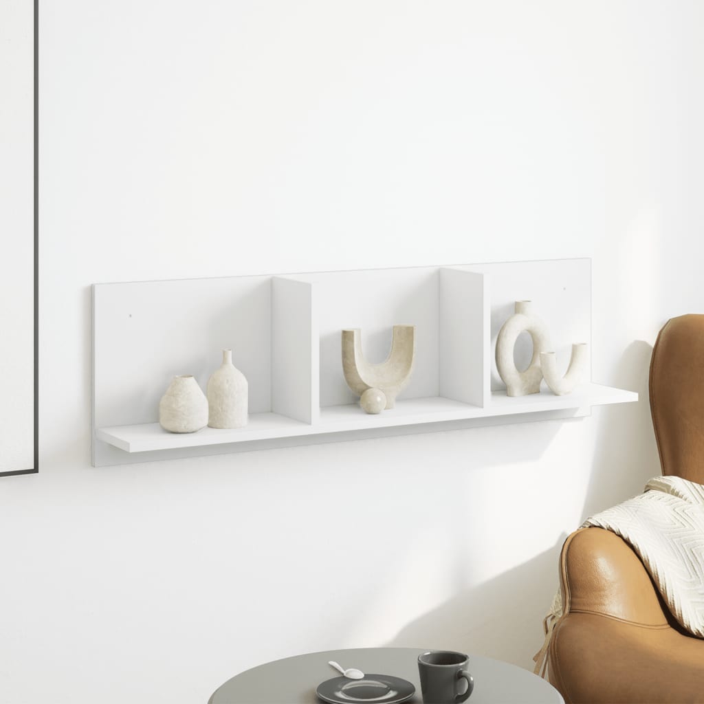 Mobile a Parete 100x16,5x30 cm Bianco in Truciolato | homemem39