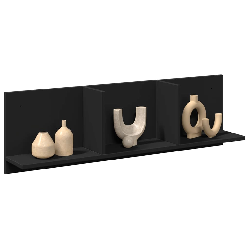 Mobile a Parete 100x16,5x30 cm Nero in Truciolato | homemem39