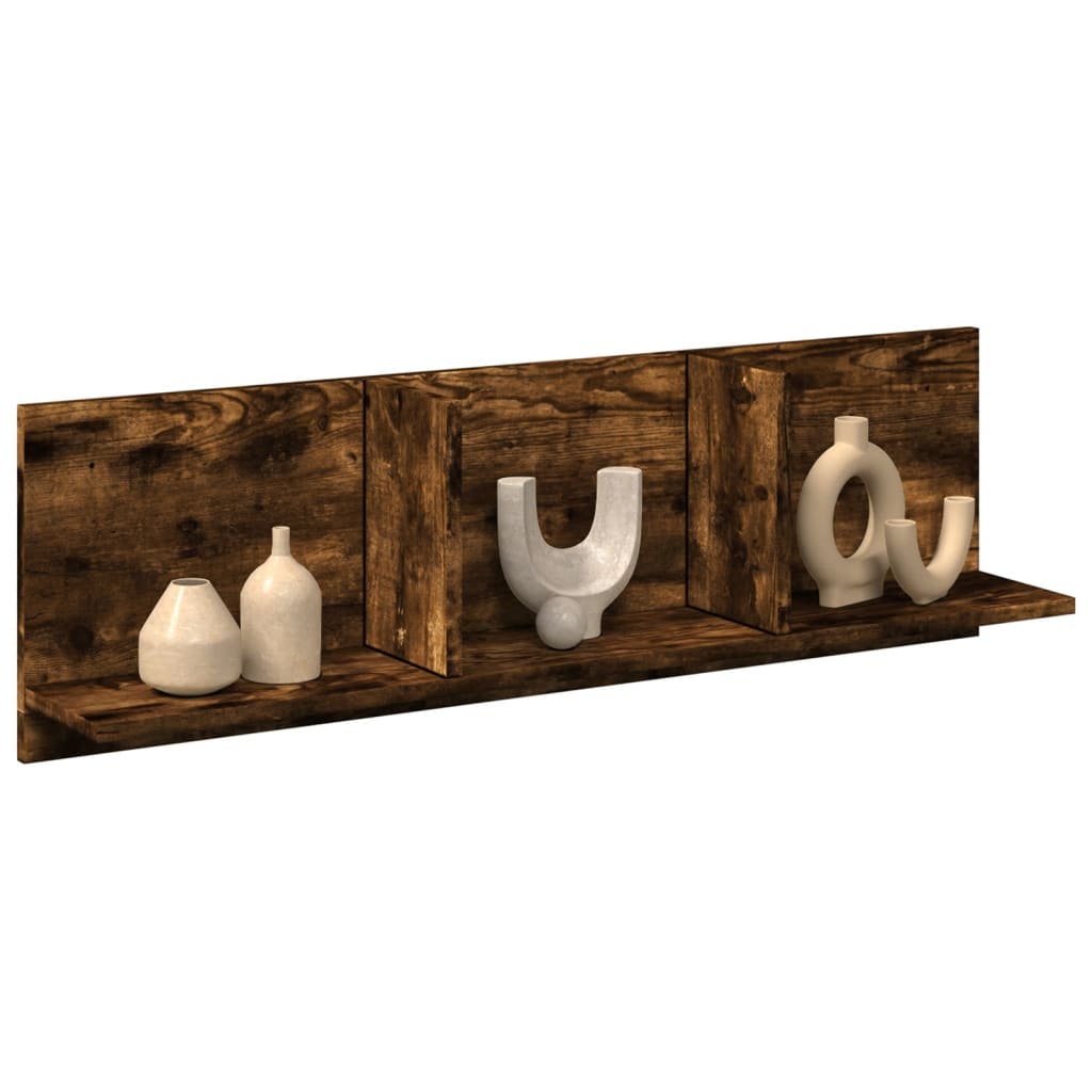 Mobile a Parete 100x16,5x30 cm Rovere Fumo in Truciolato | homemem39