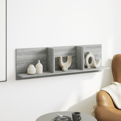 Mobile a Parete 100x16,5x30 cm Grigio Sonoma in Truciolato