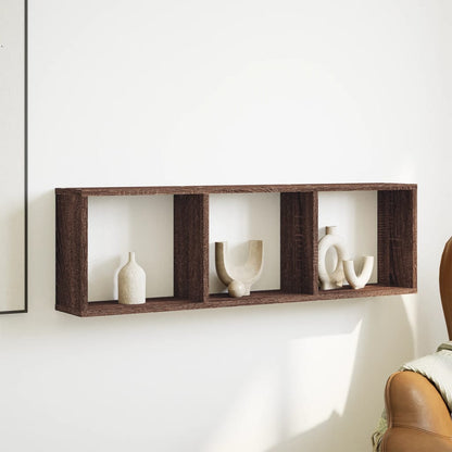 Mobile a Parete 100x16x30cm Rovere Marrone in Legno Multistrato | homemem39