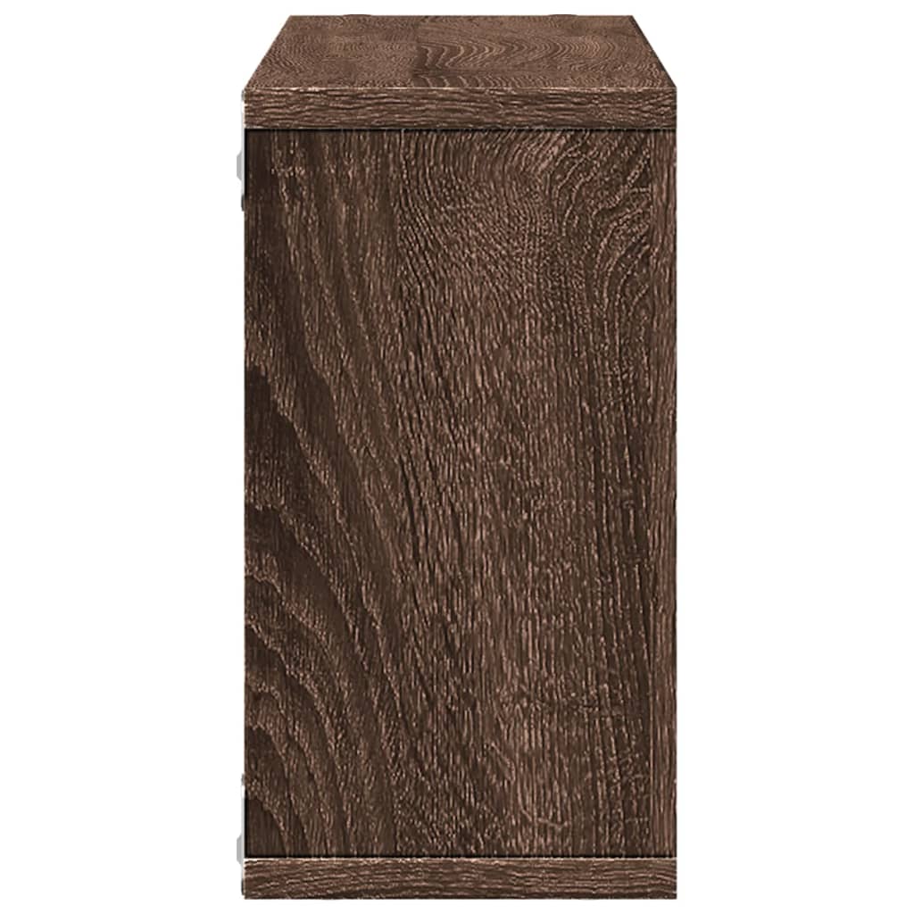 Mobile a Parete 100x16x30cm Rovere Marrone in Legno Multistrato | homemem39