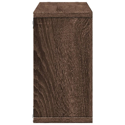 Mobile a Parete 100x16x30cm Rovere Marrone in Legno Multistrato | homemem39