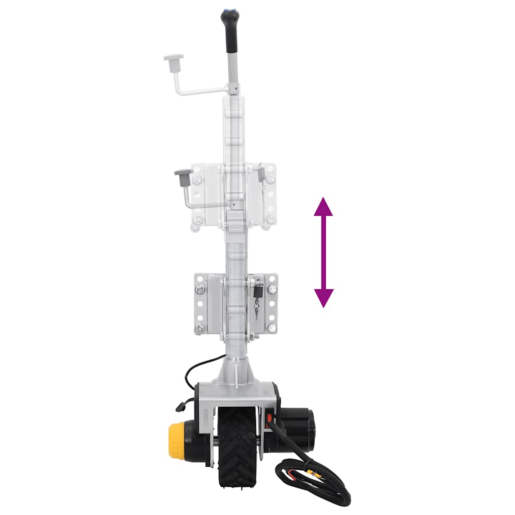 Ruota per Cric per Rimorchio 12 V 550 W in Alluminio