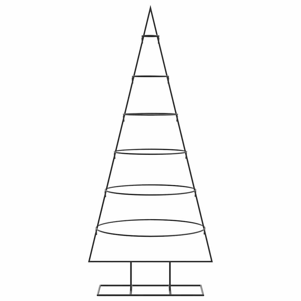 Albero di Natale Decorativo in Metallo Nero 150 cm