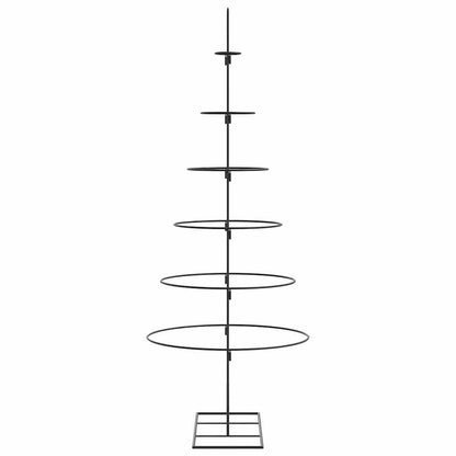 Albero di Natale Decorativo in Metallo Nero 150 cm