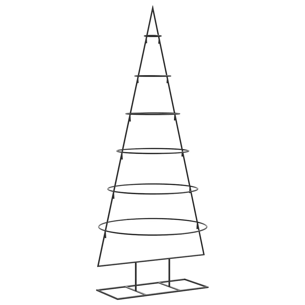Albero di Natale Decorativo in Metallo Nero 180 cm