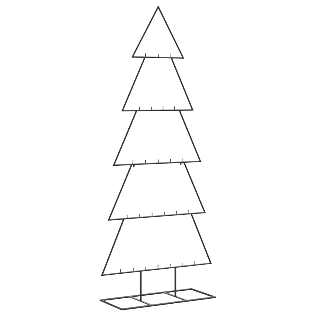 Albero di Natale Decorativo in Metallo Nero 150 cm | homemem39