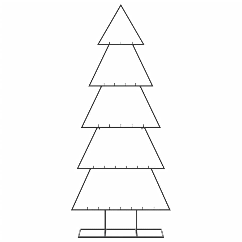 Albero di Natale Decorativo in Metallo Nero 150 cm | homemem39