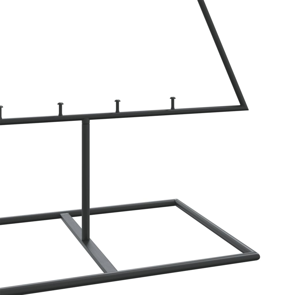 Albero di Natale Decorativo in Metallo Nero 150 cm | homemem39