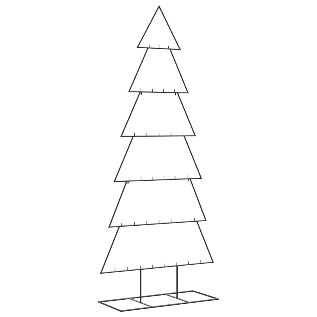 Albero di Natale Decorativo in Metallo Nero 180 cm | homemem39