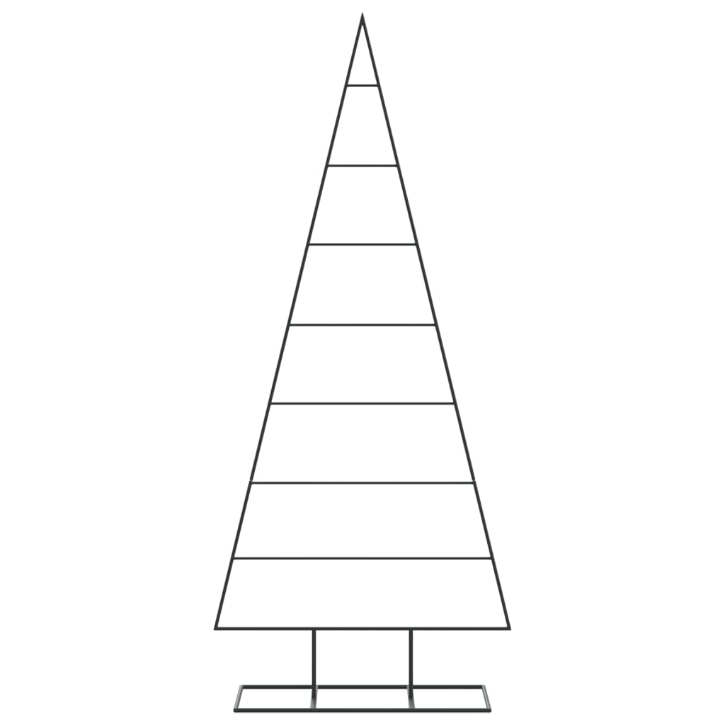 Albero di Natale Decorativo in Metallo Nero 150 cm