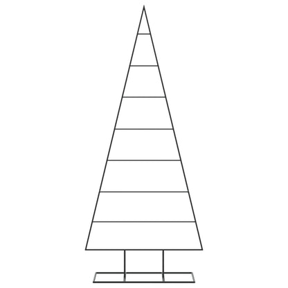 Albero di Natale Decorativo in Metallo Nero 150 cm