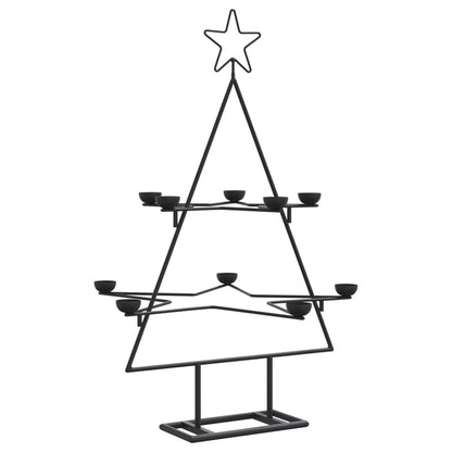 Albero di Natale Decorativo in Metallo Nero 75 cm | homemem39