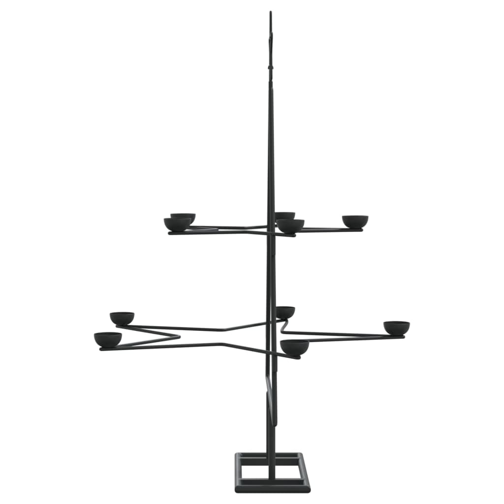 Albero di Natale Decorativo in Metallo Nero 75 cm | homemem39