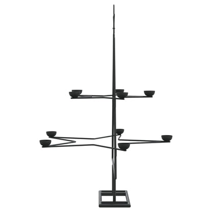 Albero di Natale Decorativo in Metallo Nero 75 cm | homemem39