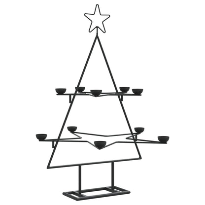 Albero di Natale Decorativo in Metallo Nero 75 cm | homemem39