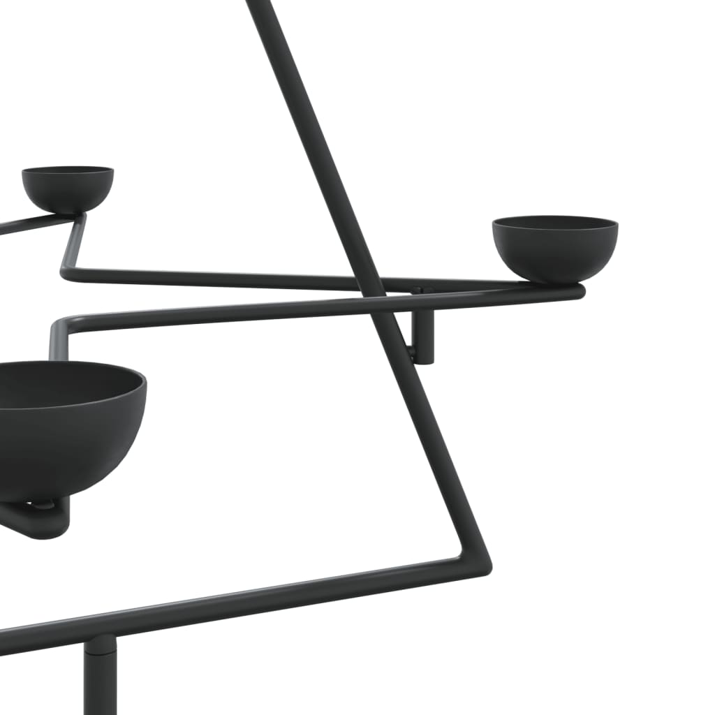 Albero di Natale Decorativo in Metallo Nero 75 cm | homemem39