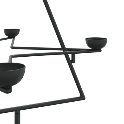 Albero di Natale Decorativo in Metallo Nero 75 cm | homemem39