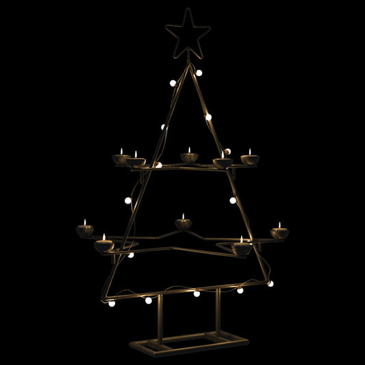 Albero di Natale Decorativo in Metallo Nero 75 cm | homemem39