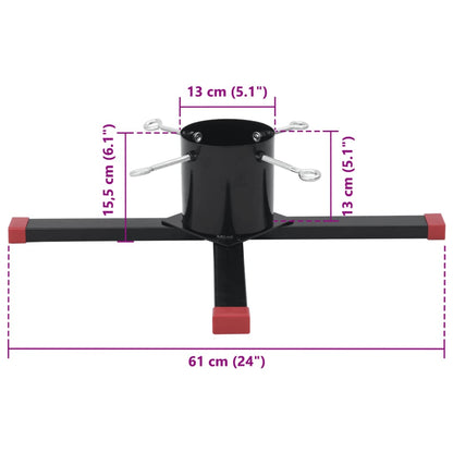 Supporto per Albero di Natale Nero 61x61x15,5 cm | homemem39