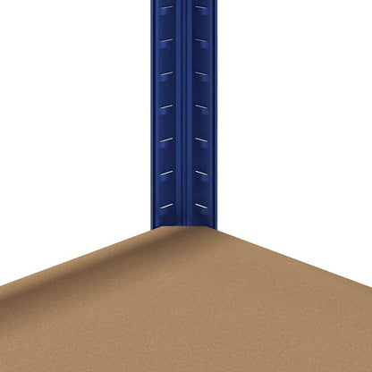 Mensola 4 Strati Blu in Acciaio e Legno Multistrato - homemem39