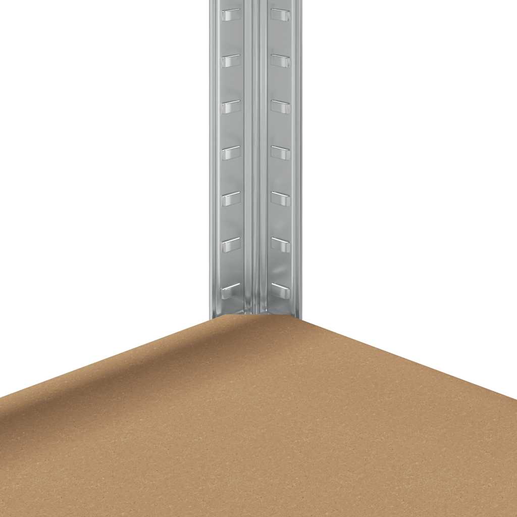 Mensola 5 Strati Argento in Acciaio e Legno Multistrato - homemem39