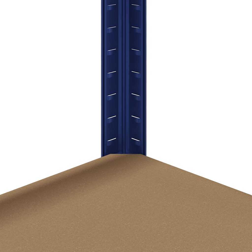 Mensola 5 Strati Blu in Acciaio e Legno Multistrato - homemem39