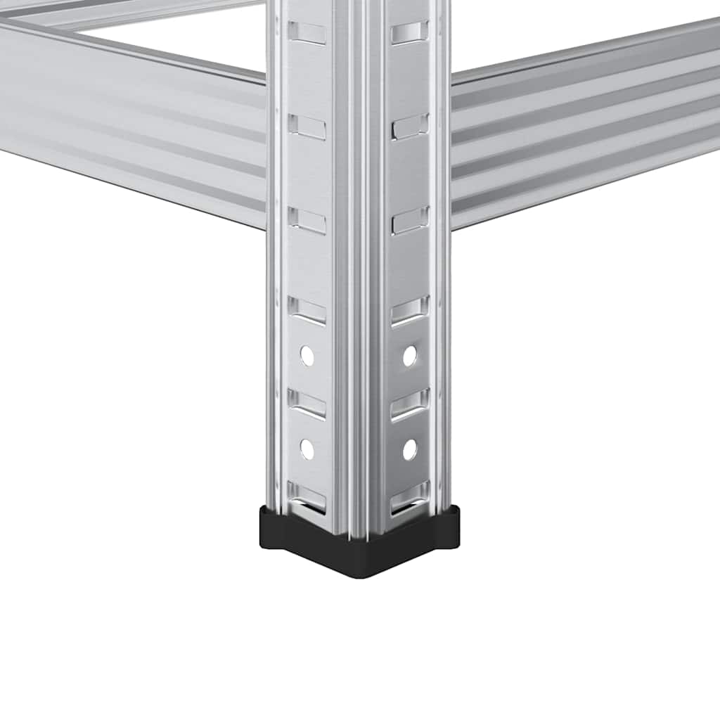 Ripiani Pneumatici a 2 Strati 2 pz Argento Acciaio e Truciolato - homemem39