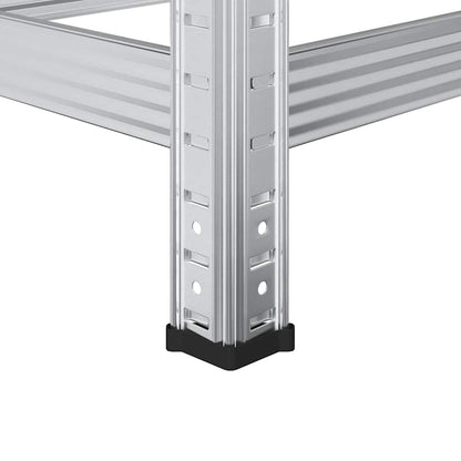 Ripiani Pneumatici a 2 Strati 2 pz Argento Acciaio e Truciolato - homemem39