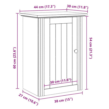 Pensile da Bagno BODO Grigio 44x30x60 cm | homemem39