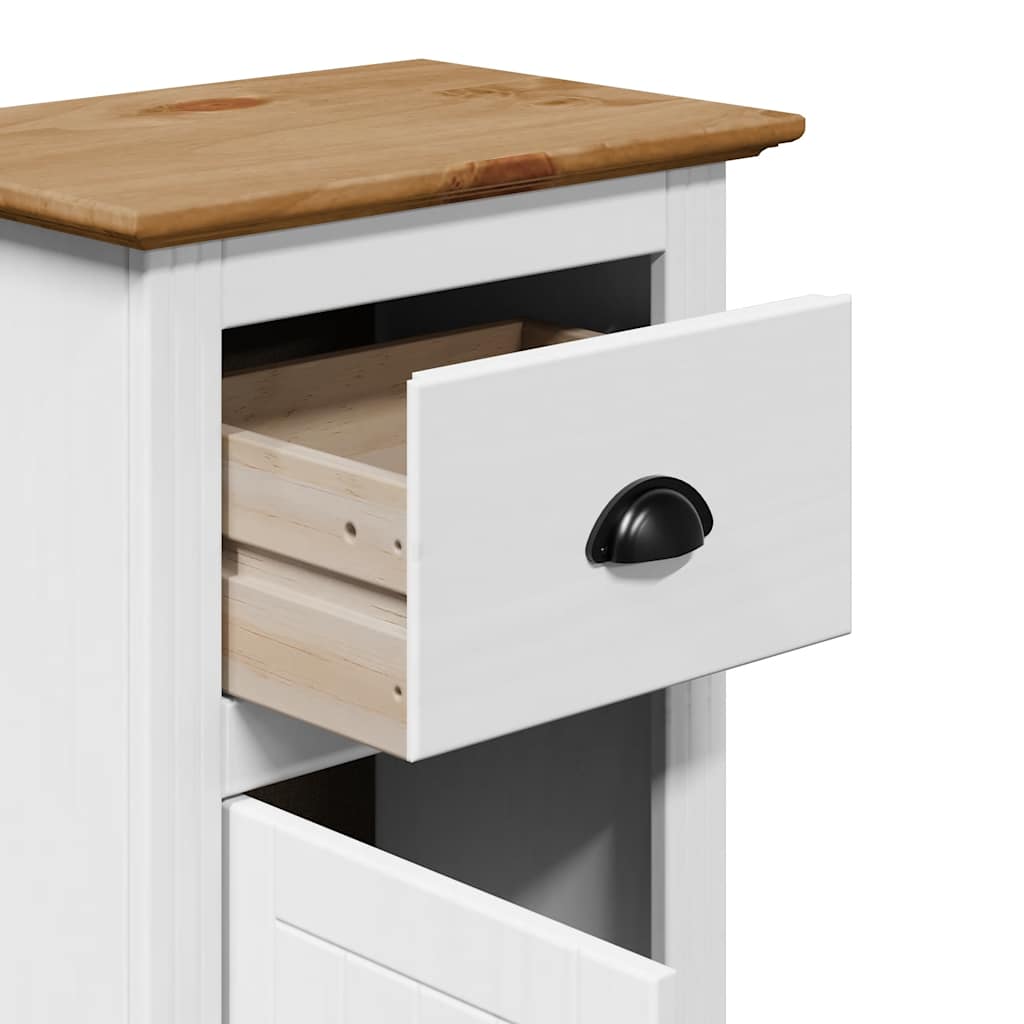 Mobile da Bagno BODO Bianco e Marrone 44x30x90 cm